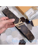 Louis Vuitton Brown Monogram Canvas Belt 40mm with LV Buckle 2020