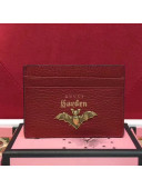 Gucci Garden Leather Card Case 319798 Red 2018