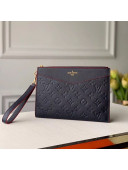 Louis Vuitton Pochette Mélanie MM Pouch in Navy Blue Monogram Leather M68706 2020