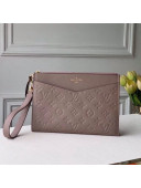 Louis Vuitton Pochette Mélanie MM Pouch in Beige Monogram Leather M68707 2020