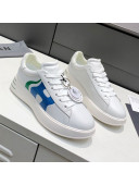 Hogan White Calfskin Sneakers Blue 2021 01 