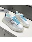 Hogan White Calfskin Sneakers Blue 2021 04