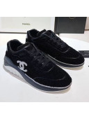 Chanel Terry-cloth & Goatskin Classic Sneaker Black 02 2020