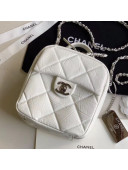 Chanel Quilted Vintage Leather Camera Case Bag AS1323 White 2020