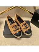 Chanel Shearling Espadrilles Brown 2021 1122109