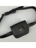 Prada Leather Belt with Pouch 1CC500 Black 2021