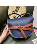 Loewe Small Gate Bag in Soft Calfskin Blue/White 2022 Top