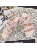 Chanel Quilted Lambskin Flat Sandals with Bow Yellow 2022 032803