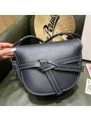 Loewe Small Gate Bag in Soft Calfskin Deep Blue 2022 Top