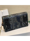 Dior Green Multicolor Lady Dior Elephant Animal Calfskin Chain Clutch 2019