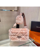 Prada Shearling Shoulder Bag 1BC292 Pink 2022