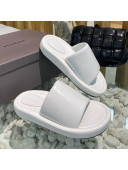 Balenciaga Padded Lambskin Slide Sandals White 2021