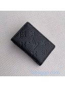 Louis Vuitton Men's Pocket Organizer Wallet in Monogram Embossed Leather M69044 Black 2020