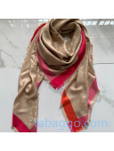 Louis Vuitton On The Edge Monogram Shawl Scarf 140x140cm Beige 2020