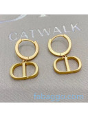 Dior CD Short Earrings Gold 2020