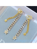 Dior Clair D Lune CD Star Chain Earrings Gold/Silver 2020