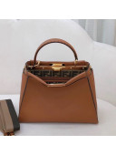 Fendi Peekaboo Iconic Medium Leather Bag Brown 2020