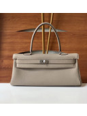 Hermes Shoulder Kelly Bag 42cm in Togo Leather Dove Grey/Silver 2020