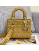 Dior MY ABCDior Small Bag in Cannage Leather Yellow 2020