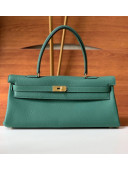 Hermes Shoulder Kelly Bag 42cm in Togo Leather Peacock Green/Gold 2020