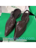 Bottega Veneta Lambskin Flat Slingbacks Coffee Brown 2020