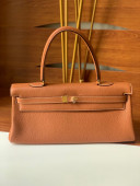 Hermes Shoulder Kelly Bag 42cm in Togo Leather Brown/Gold 2020