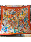 Hermes Silk and Cashmere Square Scarf 140x140cm H2081019 Orange 2020