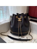 Chanel Lambskin Drawstring Bucket Bag AS0373 Black 2019