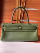 Hermes Shoulder Kelly Bag 42cm in Togo Leather Army Green/Gold 2020