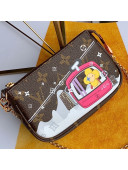 Louis Vuitton Christmas Print Mini Pochette Accessoires Pouch in Monogram Canvas M58009 2019