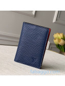 Louis Vuitton Men's Pocket Organizer Wallet in Epi Leather M68717 Blue/Red/Green 2020