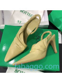 Bottega Veneta Lambskin Slingback Pumps 85mm Heel Yellow 2020