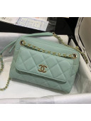 Chanel Small Camera Case in Grained Calfskin AS1367 Green 2020