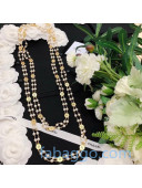 Chanel Button Pearl Long Necklace AB4124 2020