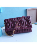 Miu Miu Matelassé Leather Mini Bag 5BH080 Burgundy 2021