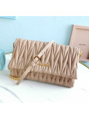 Miu Miu Matelassé Leather Mini Bag 5BH080 Beige 2021