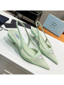 Prada Mesh Slingback Pumps 3cm Green 2022 59