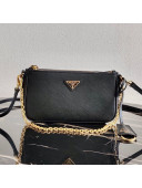 Prada Saffiano Calfskin Mini Bag 1BH171 Black 2020