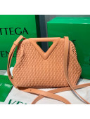 Bottega Veneta Small Point Top Handle Bag in Lozenge Quilted Leather Peachy Pink 2021