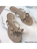 Valentino PVC Stud Flat Flip-flops Apricot 2021