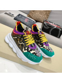 Versace Animal Print Sneakers Green 01 2021