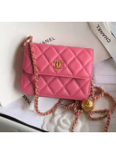 Chanel Quilted Lambskin Waist Bag With Metal Ball AP1465 Pink 2020