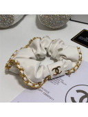 Chanel Leather Chain Hair Ring Accessory White 2021