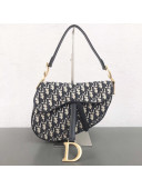 Dior Saddle Bag in Blue Dior Oblique Jacquard Canvas 2018