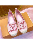 Louis Vuitton Seashore Oversize LV Flat Espadrilles 1A4VZK Pink 2019