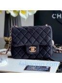 Chanel Quilted Velvet Mini Flap Bag with Crystal Ball AS1786 Black 2020