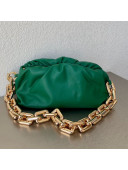 Bottega Veneta The Chain Pouch Bag with Square Ring Chain Strap Green/Gold 2020