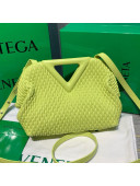 Bottega Veneta Small Point Top Handle Bag in Lozenge Quilted Leather Seagrass Green 2021