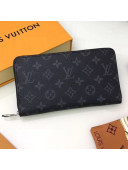 Louis Vuitton Zippy Organizer Wallet M62581 Monogram Eclipse Canvas 2019