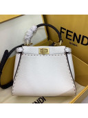 Fendi Peekaboo Iconic Mini Bag White 2019